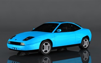 2000 FIAT Coupe Turbo 3D Model