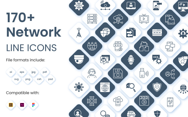 Collection of Networking Icons Icon Set