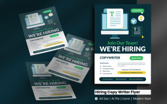 Recruitment Copy Writer Flyer Corporate Identity Template