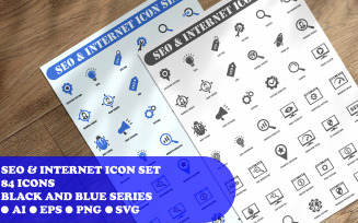 SEO and Internet Icon Set template