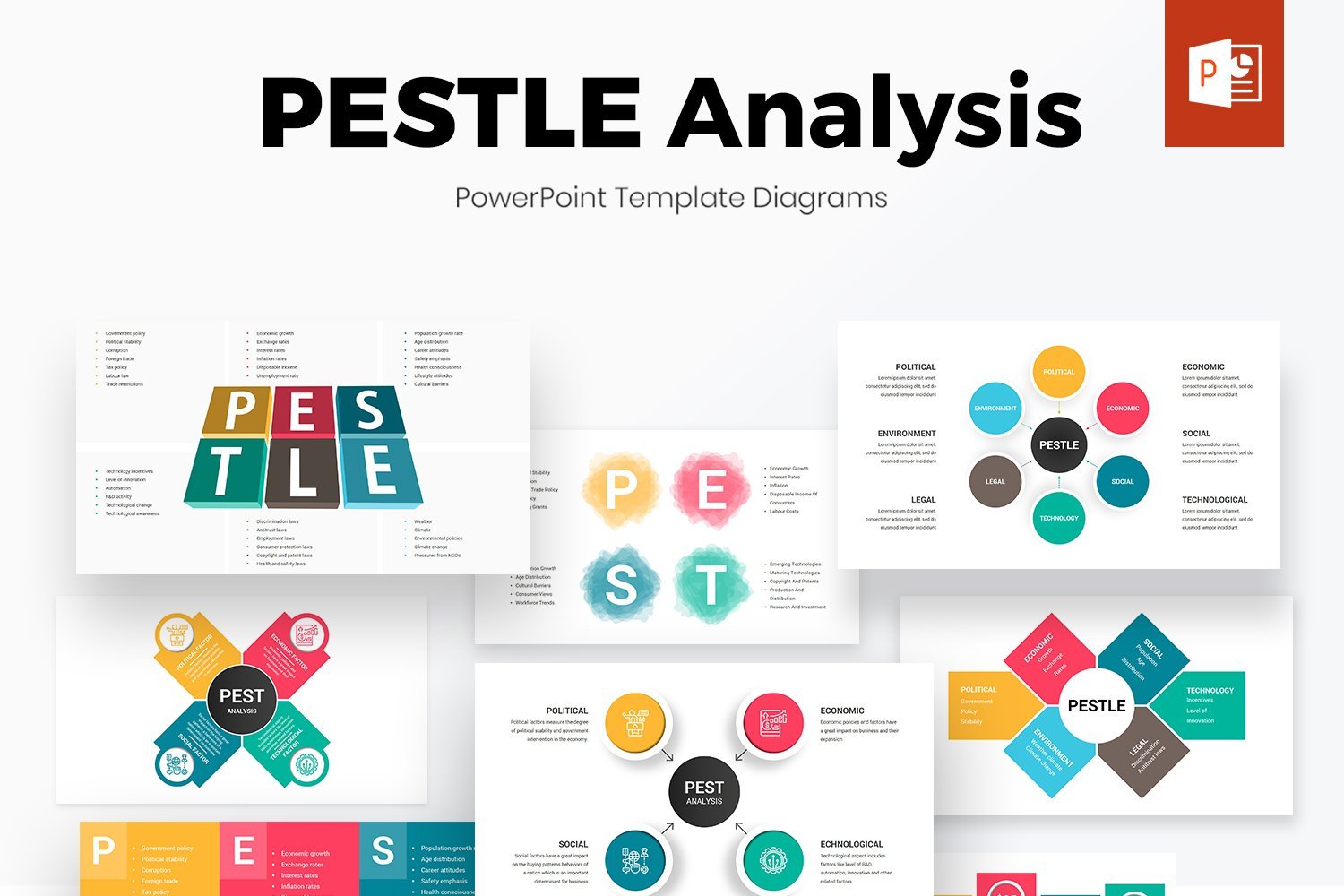 Kit Graphique #186993 Pestel Infographic Divers Modles Web - Logo template Preview