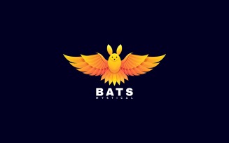 Bats Gradient Colorful Logo
