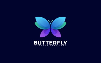 Butterfly Gradient Colorful Logo Template