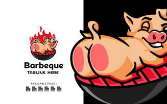 Fun Barbeque Character Logo