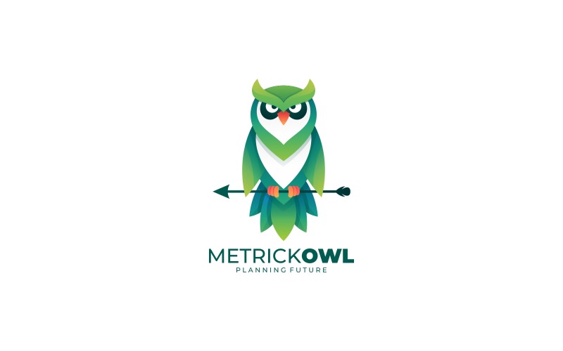 Metrick Owl Gradient Colorful Logo Logo Template