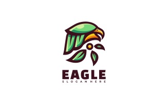Nature Eagle Color Mascot Logo Template
