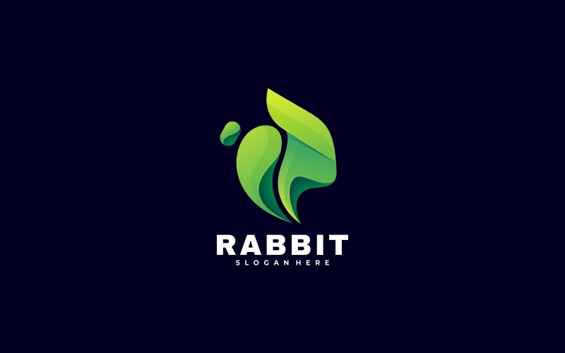 Rabbit Gradient Logo Style Logo Template