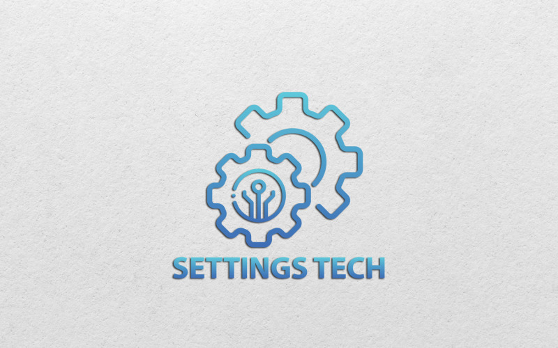 Settings Tech Logo Design Logo Template