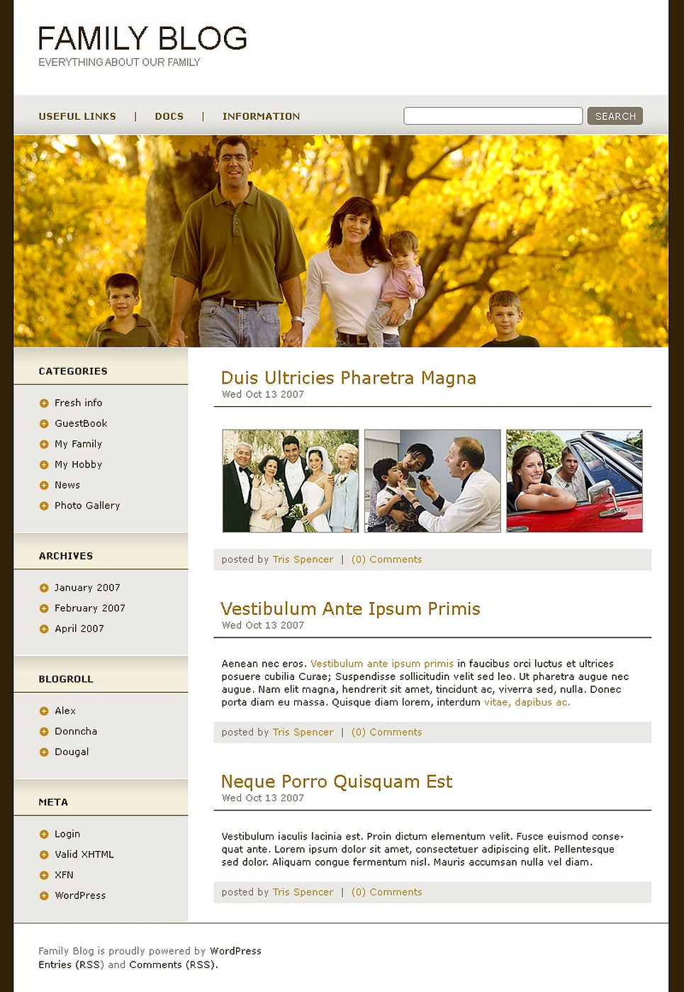 Template org. Family WORDPRESS Theme.