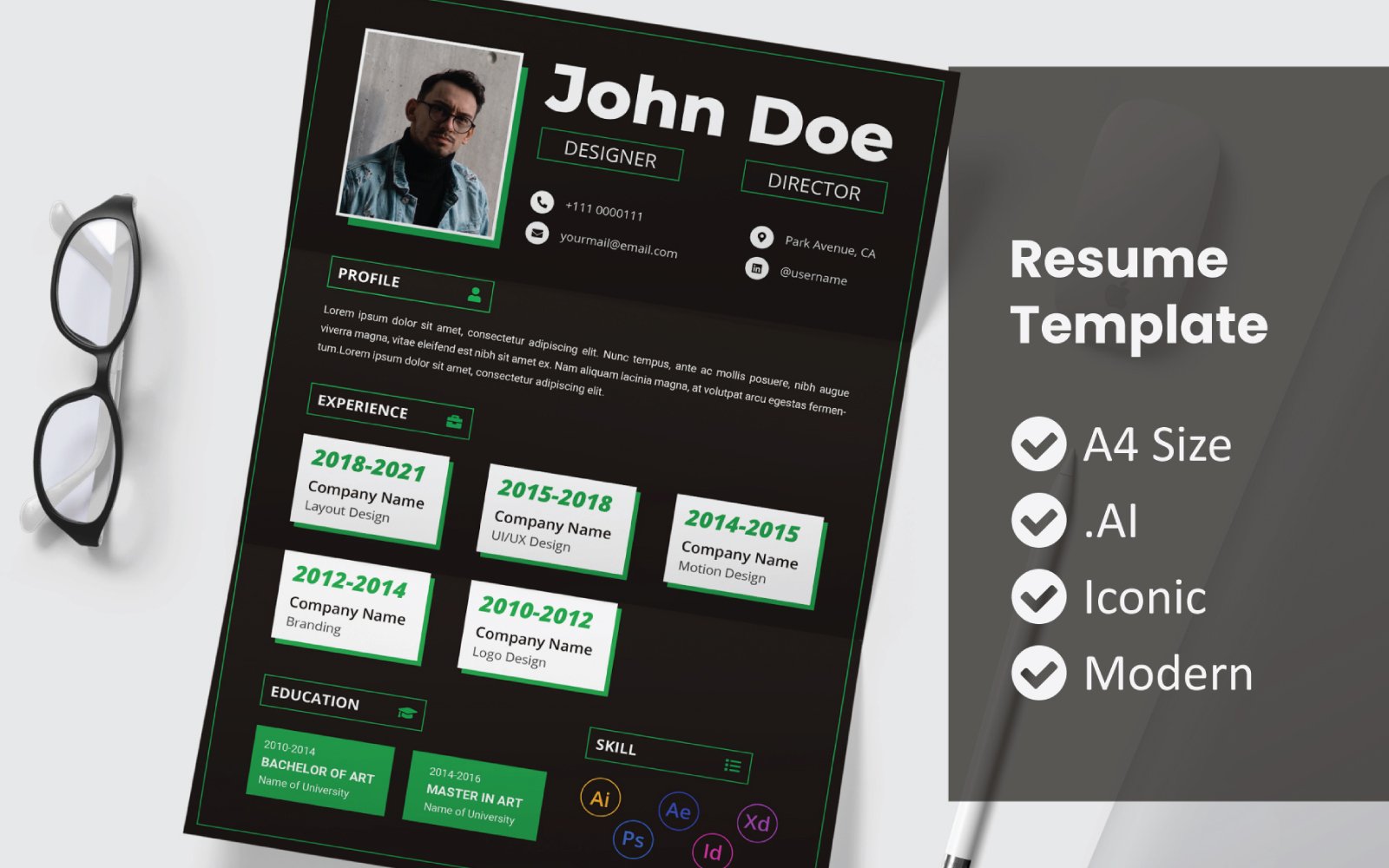 Kit Graphique #187078 Resume Template Divers Modles Web - Logo template Preview