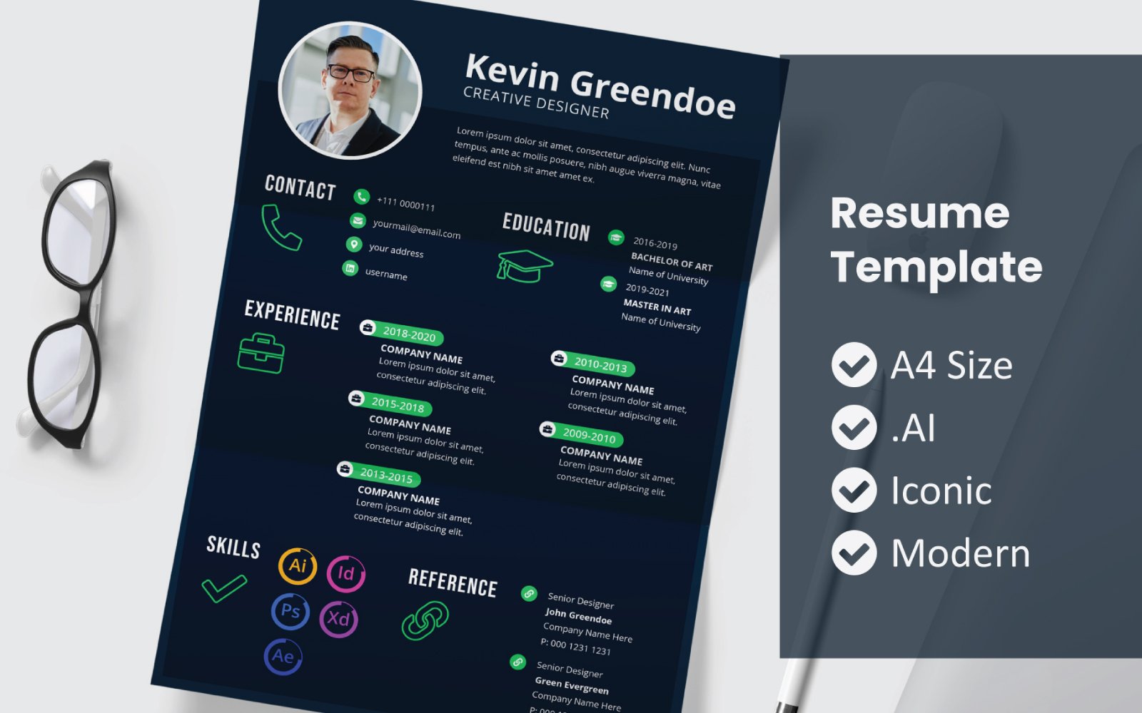 Kit Graphique #187079 Resume Template Divers Modles Web - Logo template Preview