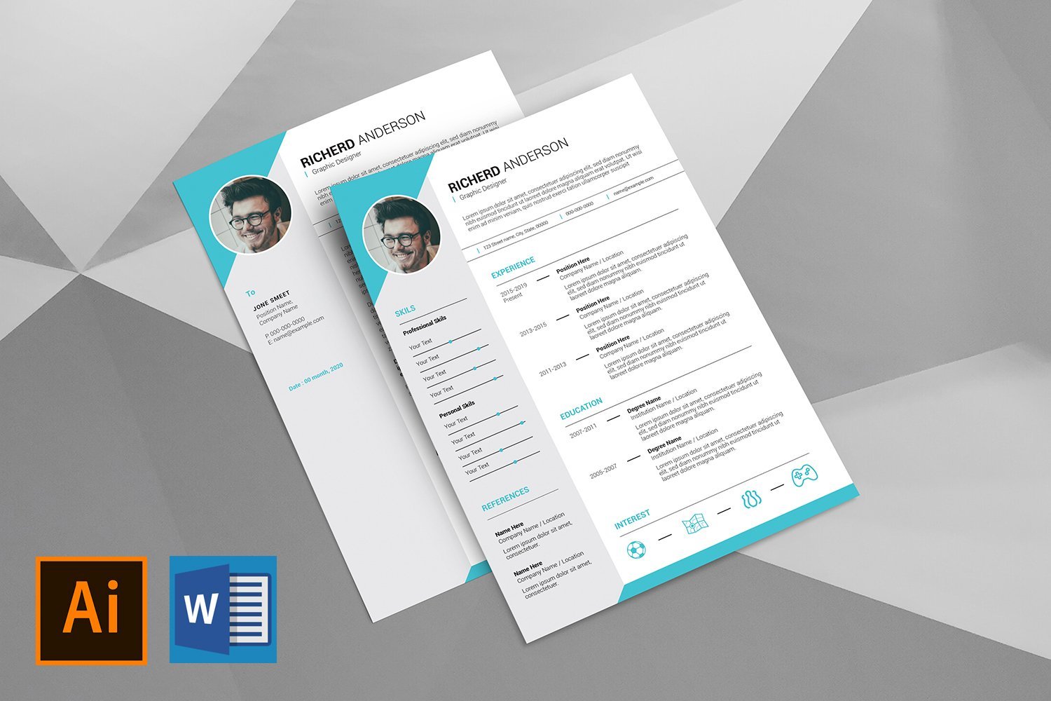 Kit Graphique #187083 Clean Resume Divers Modles Web - Logo template Preview