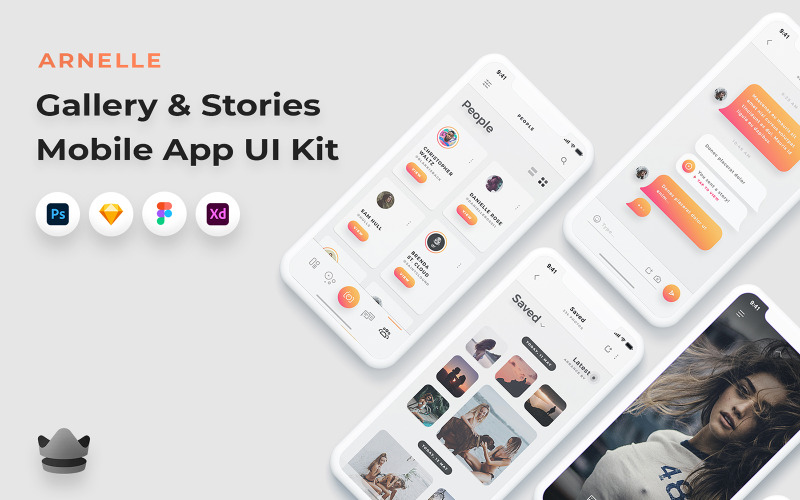 Arnelle - Gallery And Stories App UI Kit UI Element