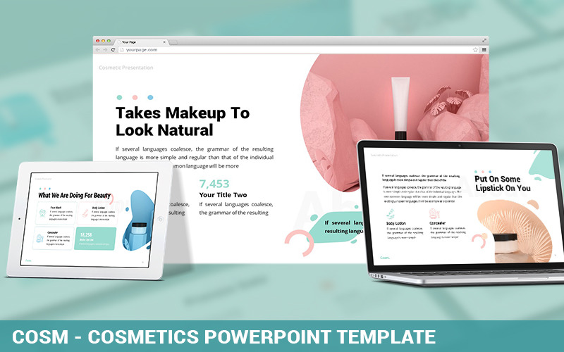 Cosm - Cosmetics Powerpoint Template PowerPoint Template