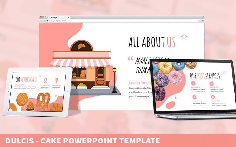 Dulcis - Cake Powerpoint Template PowerPoint Template
