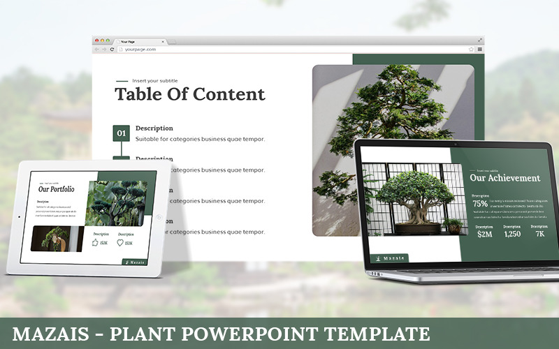 Mazais - Plant Powerpoint Template PowerPoint Template