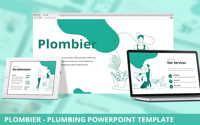 Plombier - Plumbing Powerpoint Template PowerPoint Template
