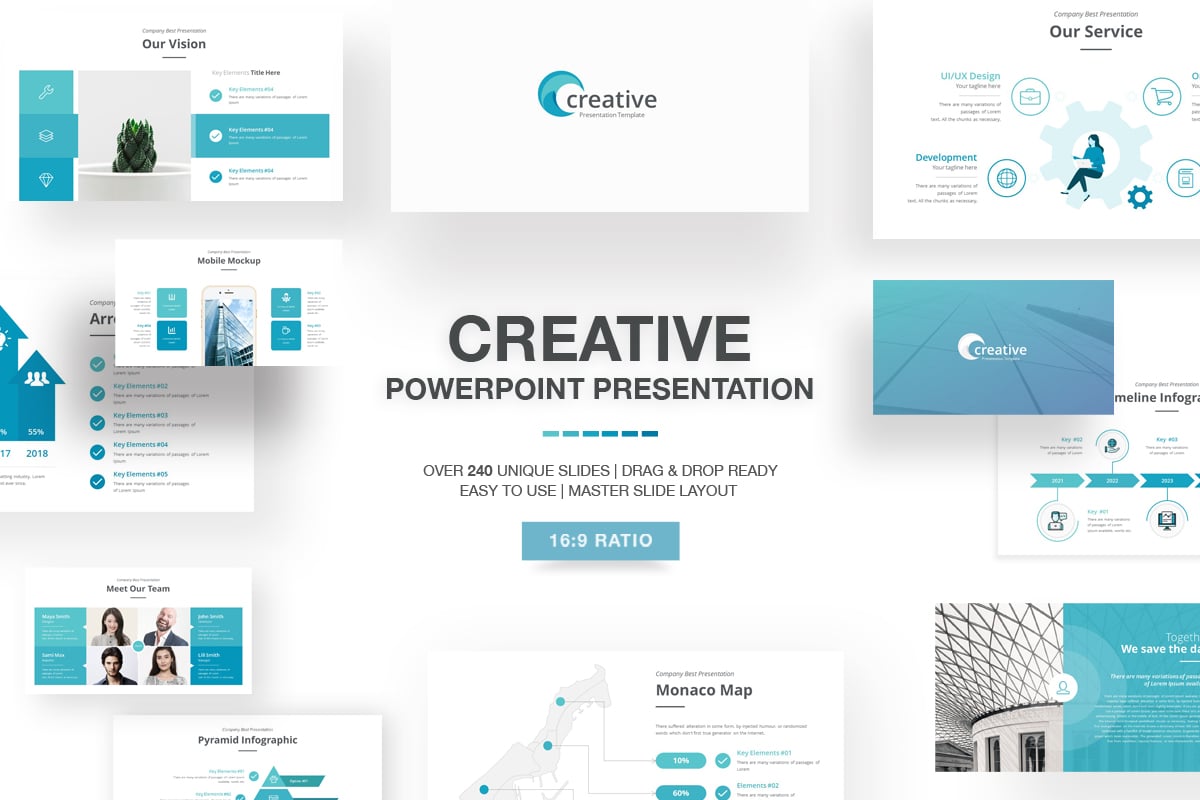 Kit Graphique #187184 Powerpoint Presentation Web Design - Logo template Preview