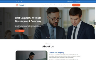 Cover Responsive HTML Landing Page Template