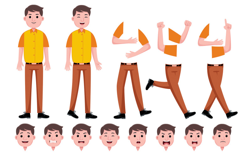 Stylized Characters Set for Animation #03 Vectors Vector Graphic