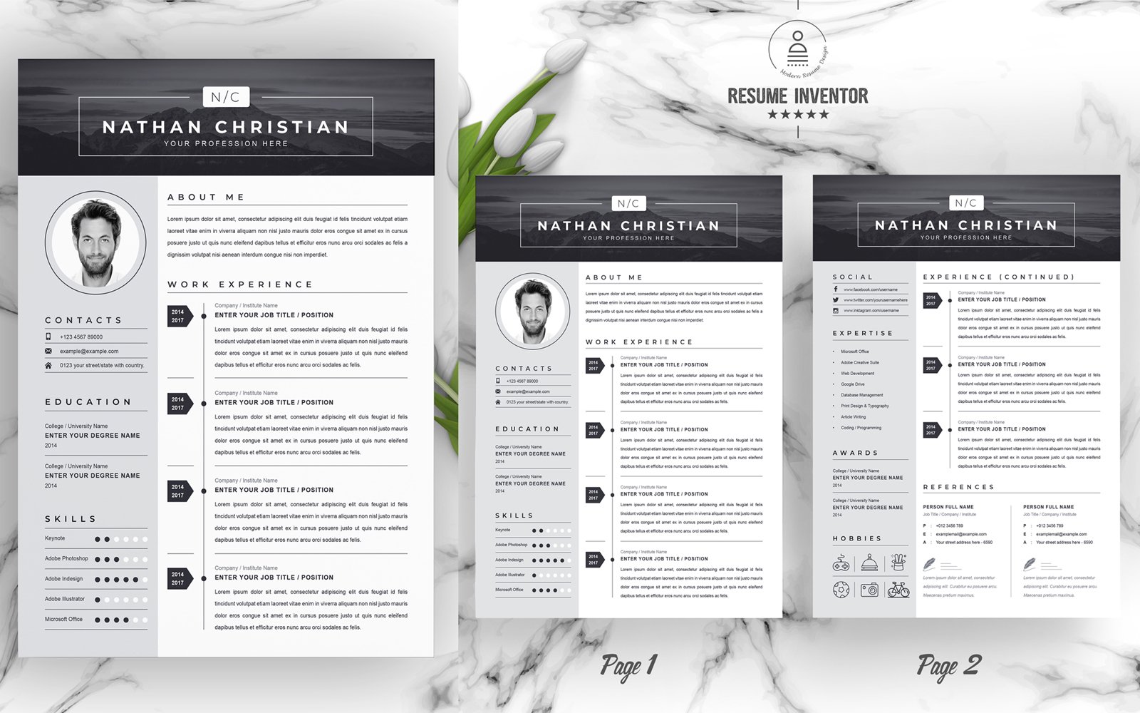 Template #187203 Resume Template Webdesign Template - Logo template Preview