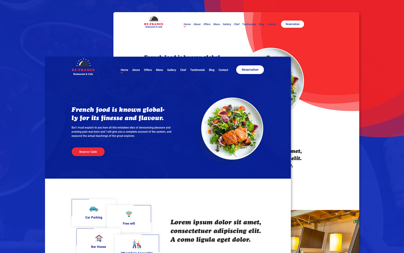 Foodench - French Cuisine Restaurant Bootstrap HTML5 Landing Page Template