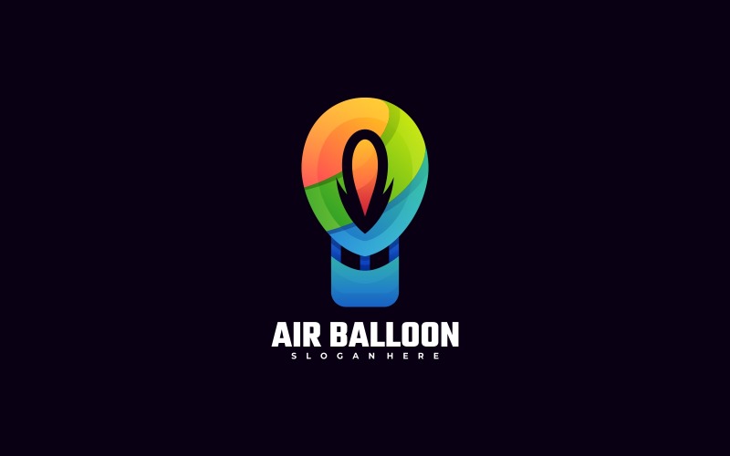 Air Balloon Gradient Colorful Logo Logo Template