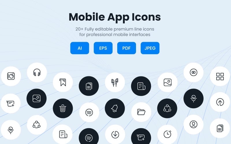 Creative Mobile App Icon Set