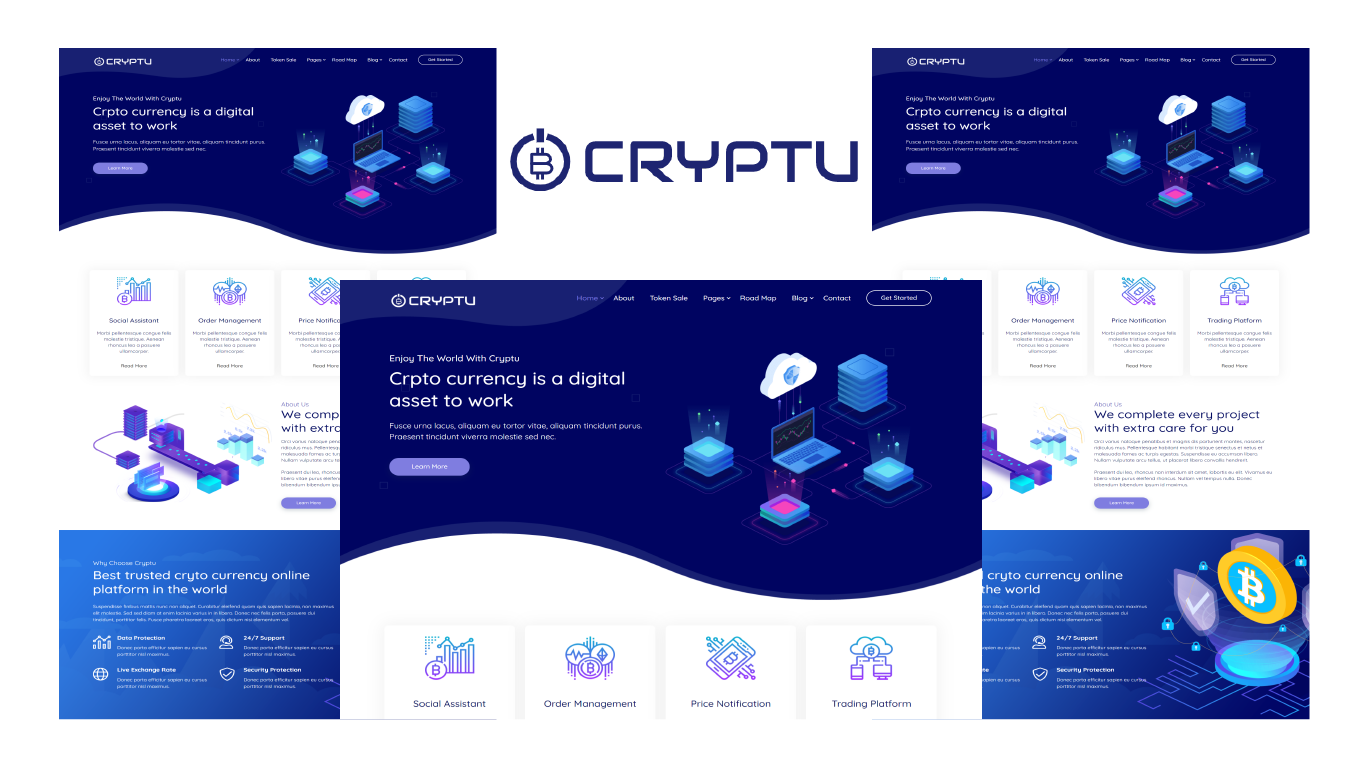 Cryptu - Cryptocurrency Bootstrap 5 HTML Template