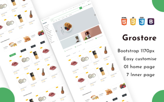 Grostore - Grocery & Organic Ecommerce Shop HTML5 Website Template