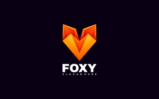 Head Fox Low Poly Logo Template