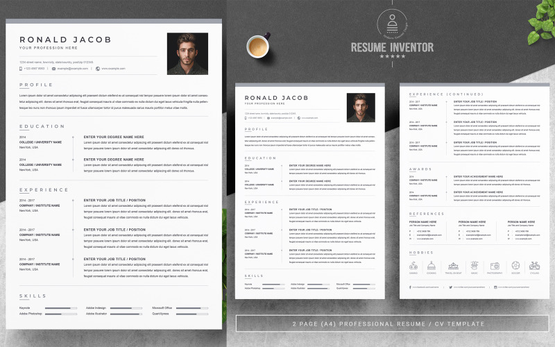 Ronald / CV Template Printable Resume Resume Template