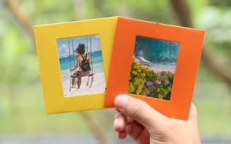Yellow And Orange Photo Frame Product Mockup