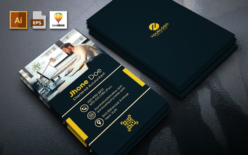 Template #187329 Business Card Webdesign Template - Logo template Preview