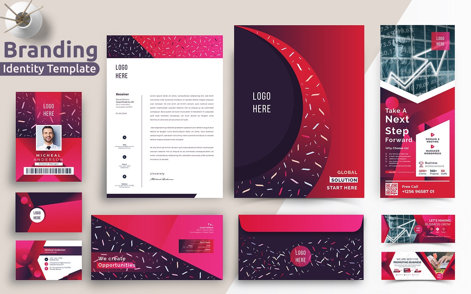 Kit Graphique #187362 Branding Identity Divers Modles Web - Logo template Preview