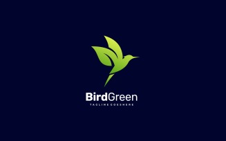 Bird Leaf Gradient Colorful Logo