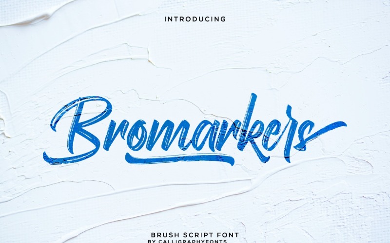 Bromarkers Unique Handmade Brush Font