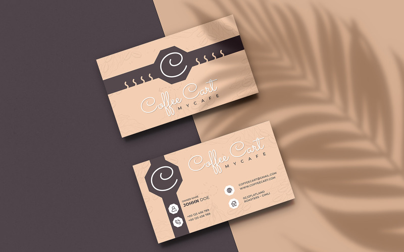 Coffee Cart Business Card Template Corporate Identity