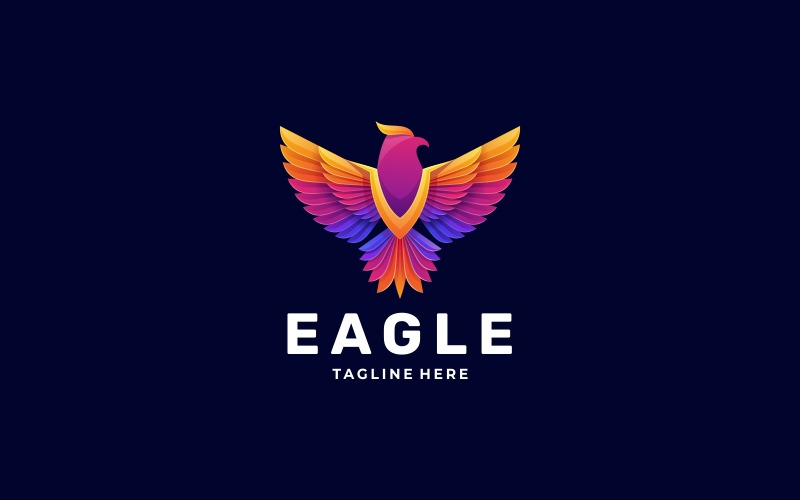 Eagle Bird Gradient Colorful Logo Logo Template