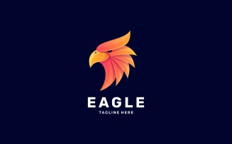 Head Eagle Gradient Logo Style