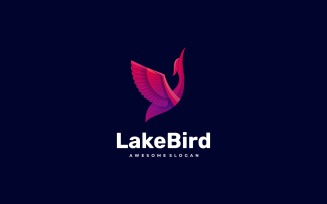 Lake Bird Gradient Logo Style