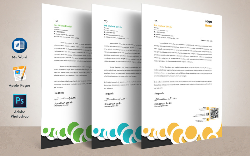 Letterhead Pad Template Word Apple Pages Corporate Identity