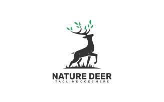 Nature Deer Silhouette Logo