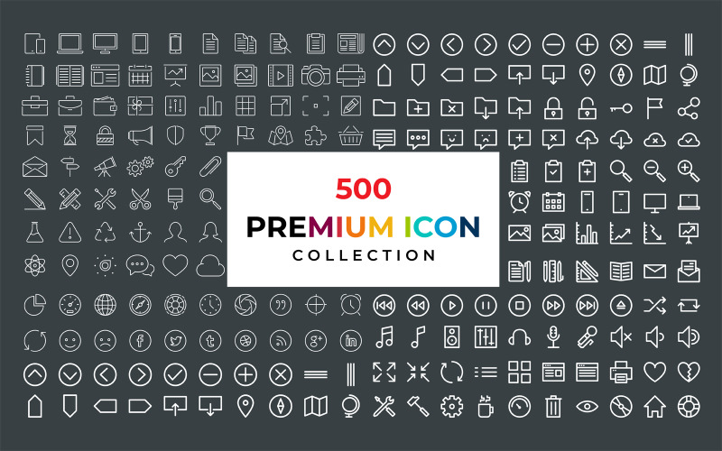 Premium Line Iconset Collection Icon Set