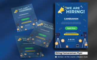 Recruitment Cameraman Flyer Corporate Identity Template