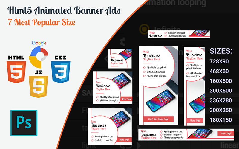 Apper - New Business Html5 Banner Template Animated Banner