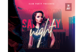 Club Night Party Flyer- Layered Photoshop File