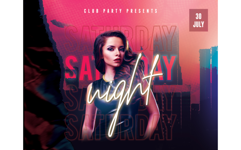 Club Night Party Flyer- Layered Photoshop File Corporate Identity