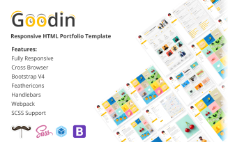 Goodin - Responsive Portfolio Handlebars and Webpack Website Template
