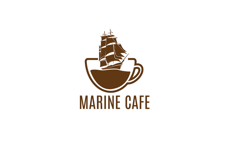Marine Cafe Logo template Logo Template